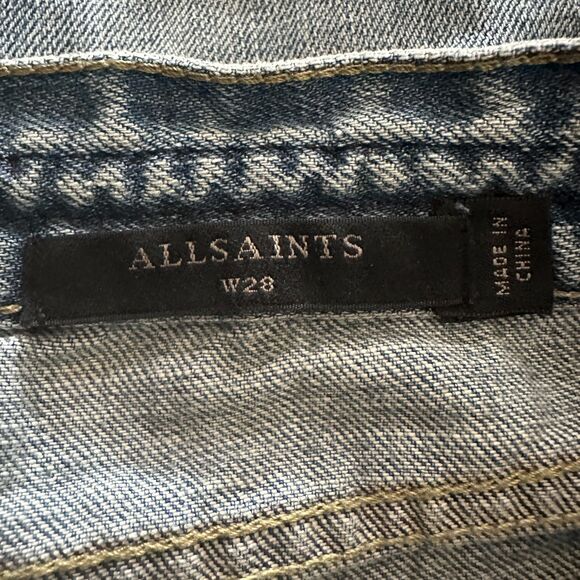 Allsaints Jean Shorts Cutoffs Mid-rise Denim‎ Size 28 - Picture 4 of 4